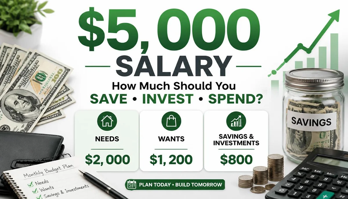 $5,000 Salary: How Much Should You Save, Invest & Spend in 2026